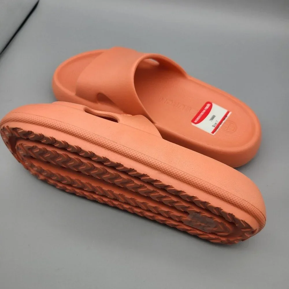 Tory Burch Shower sandals slide EVA Coral pink flip flops Shoes sz 7- 8 new